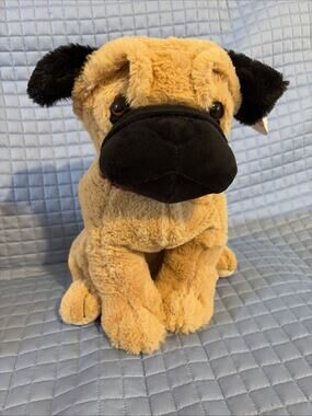 Peek A Boo Toys Pace The Pug Stuffed Animal Plush Toy Gift | Beige Soft 15” (A)